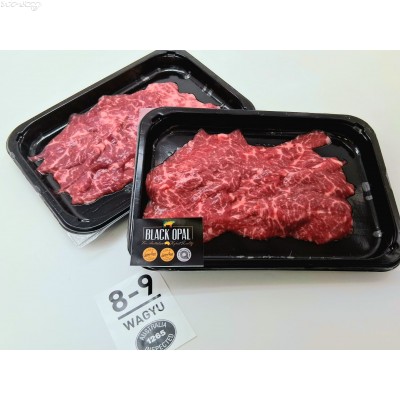 AU47-1 澳洲M8~9和牛三角雪花手切火鍋片(約150g/碟，Skinpack)會員價HK$82.00/碟(由於手切關係，暫時有限度供應)